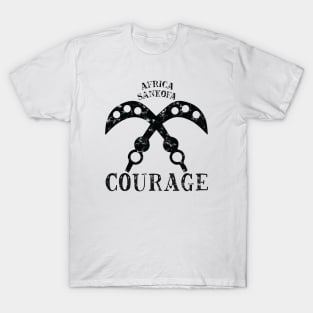 Sankofa Adinkra Symbol "Courage" Black. T-Shirt